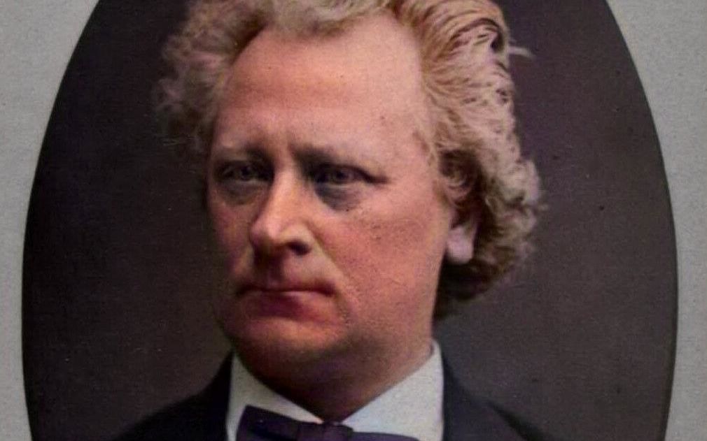 Johan Keller. Farvelagt originalfoto.